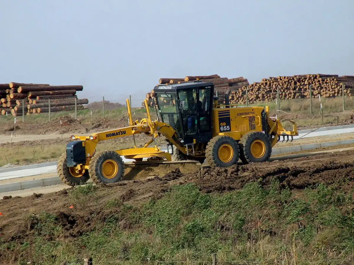 Komatsu GD655 בעבודה, דרום אפריקה